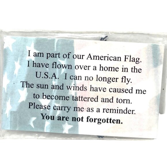 Set Of Two American Flag Stars With Sentimental Note - Picture 4 of 5